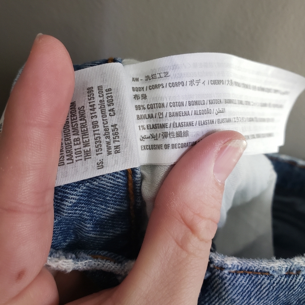 Abercrombie & Fitch 90s Straight Ultra High Rise Jeans Womens Size 4S / 27 - Picture 10 of 11